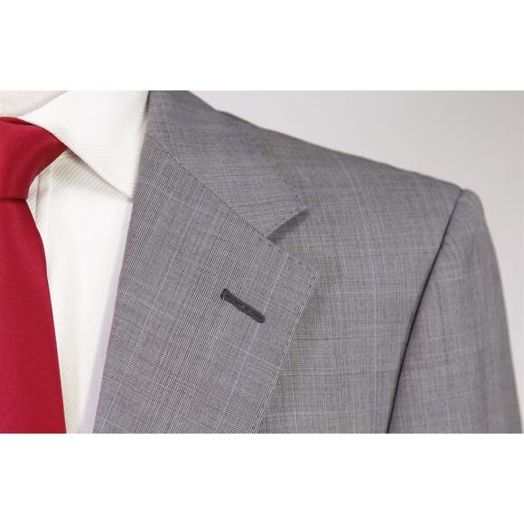 Astor & Black Custom Gray Plaid 2-Btn Wool Suit 42R - Picture 4 of 11